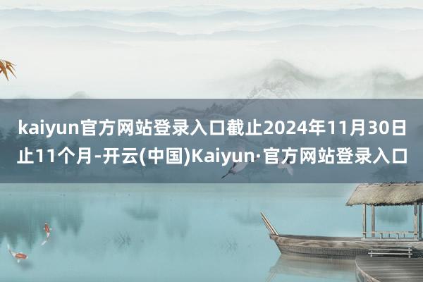 kaiyun官方网站登录入口截止2024年11月30日止11个月-开云(中国)Kaiyun·官方网站登录入口