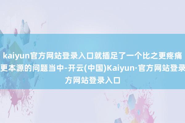 kaiyun官方网站登录入口就插足了一个比之更疼痛、也更本源的问题当中-开云(中国)Kaiyun·官方网站登录入口