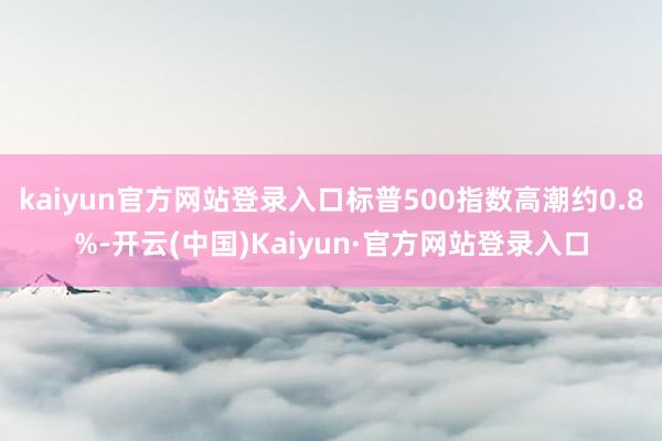kaiyun官方网站登录入口标普500指数高潮约0.8%-开云(中国)Kaiyun·官方网站登录入口